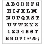 Folkart Alphabet Heavy Typewriter Laser Printing Stencil 30738   The   Free Printable Fonts Stencils