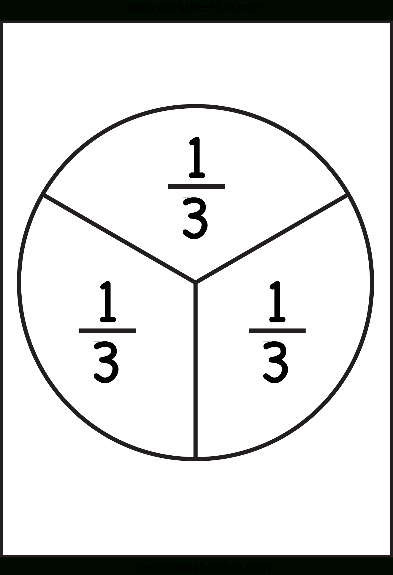 Fraction Circles - 11 Worksheets - 1/2,1/3,1/4,1/5,1/6,1/7,1/8,1/9,1 - Free Printable Blank Fraction Circles