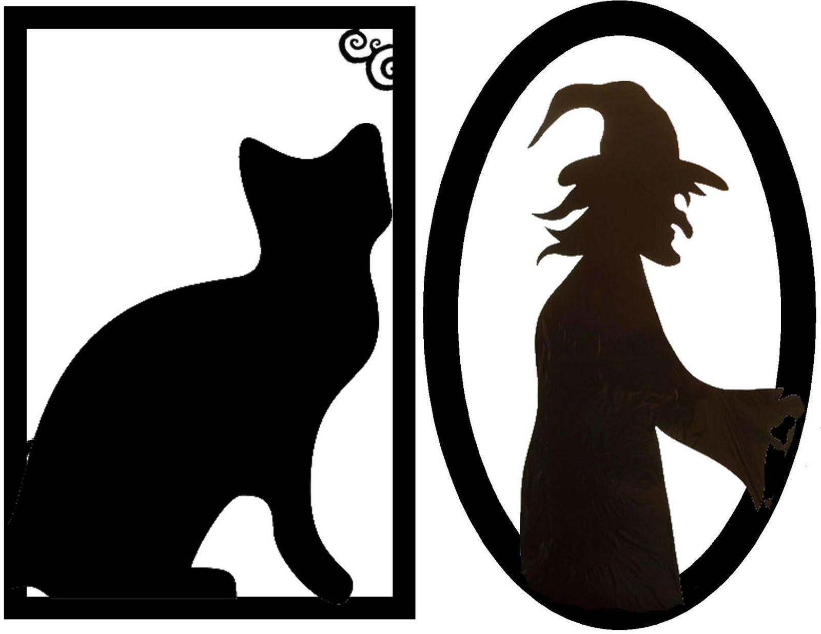 Framed Creepy Silhouette Decorations (Free Halloween Printable - Free Printable Halloween Decorations Scary