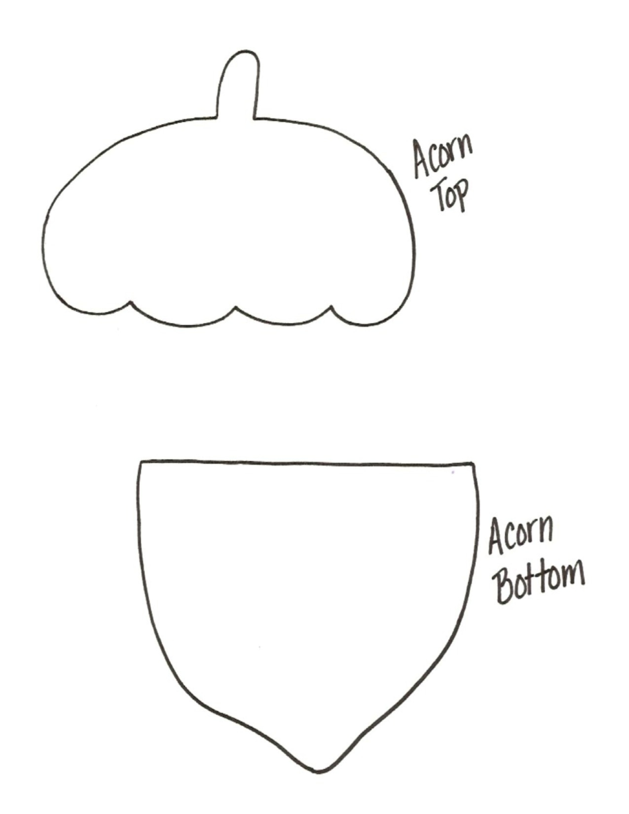 Free Acorn Pattern - Acorn Template Free Printable