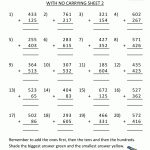 Free Addition Printable Worksheets | Printable Math Sheets Column   Free Printable Math Worksheets Addition And Subtraction