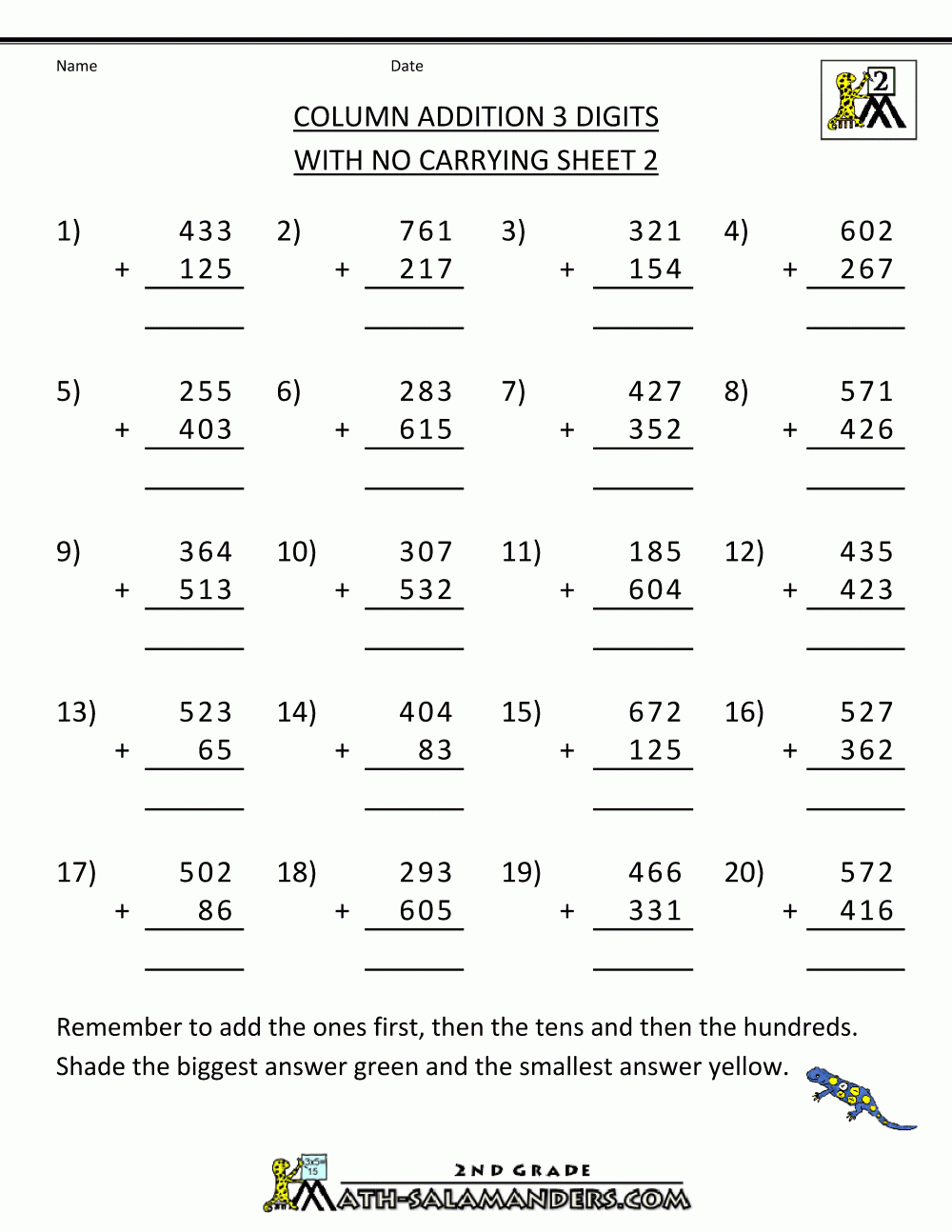 Free Addition Printable Worksheets | Printable Math Sheets Column - Free Printable Math Worksheets Addition And Subtraction