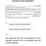 Free Agreement Form Non Disclosure Agreement Sample Free Printable   Free Printable Non Disclosure Agreement Form