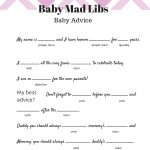 Free Baby Mad Libs Game   Baby Advice   Baby Shower Ideas   Themes   Baby Shower Mad Libs Printable Free