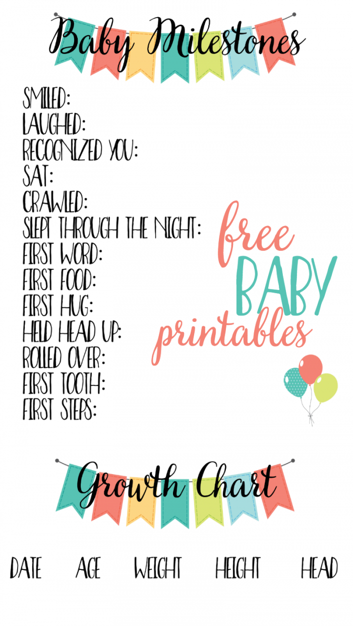 Free Baby Printables: Track Milestones | &amp;gt;&amp;gt; Free Printables - Free Printable Baby Journal Pages