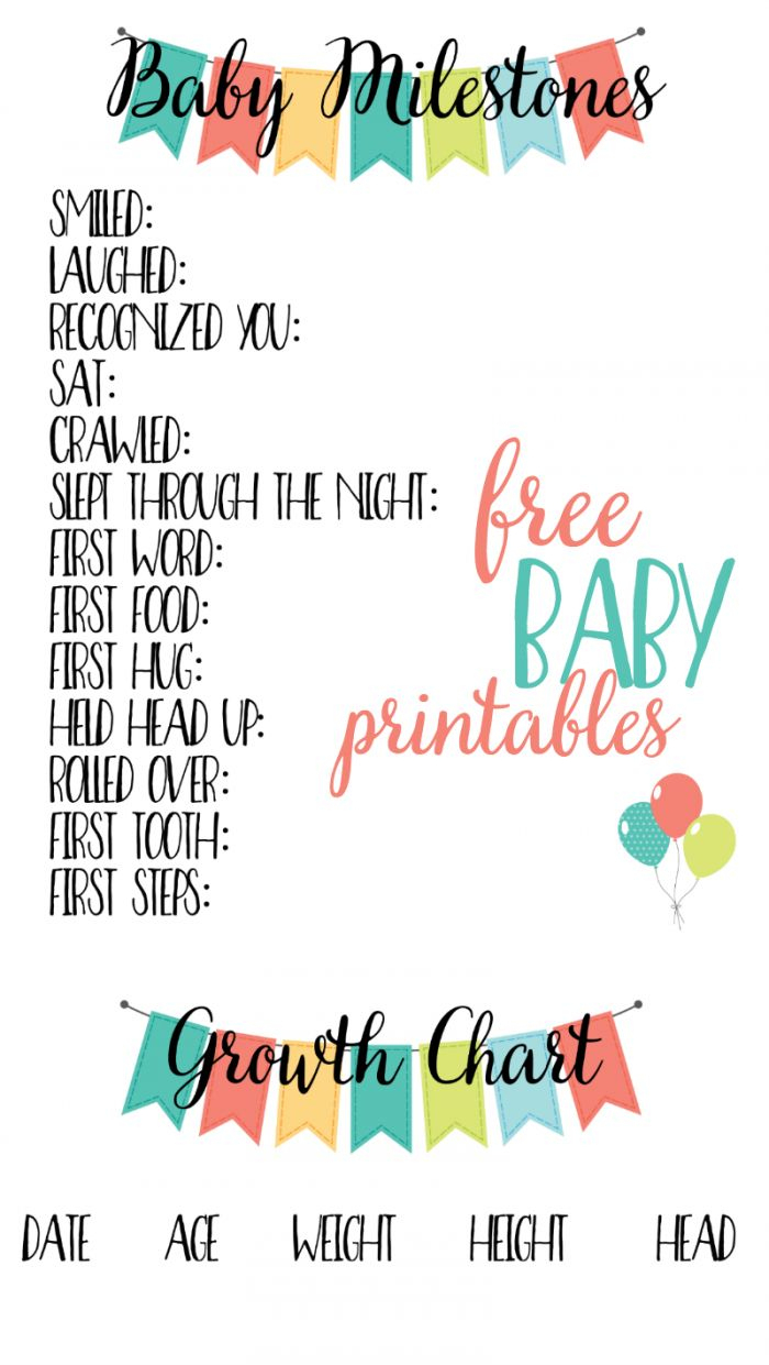 Free Baby Printables: Track Milestones | &amp;gt;&amp;gt; Free Printables - Free Printable Baby Memory Book