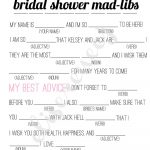 Free Bachelorette Party Mad Libs | Printable Bridal Shower Madlib   Free Printable Wedding Mad Libs