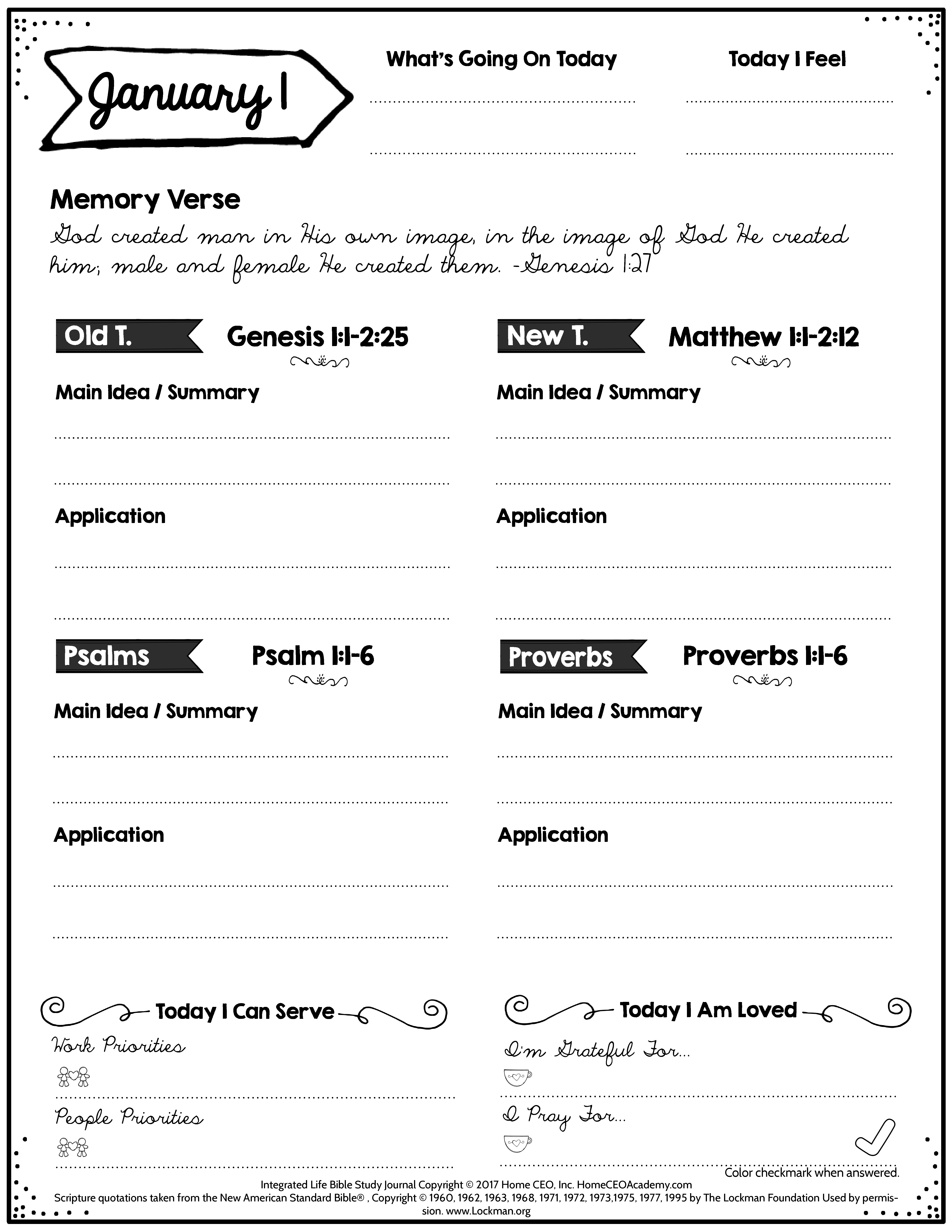 Bible Study Printables Free