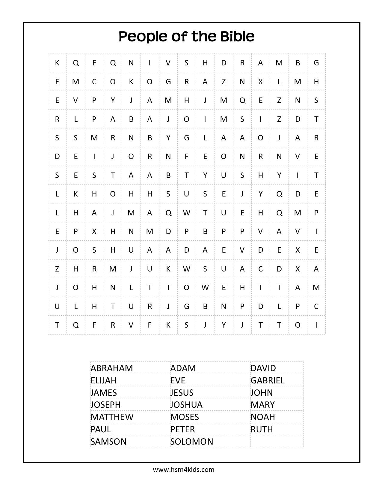 Free Bible Word Search For Kids. Free And Printable! | Kids - Free Printable Bible Games For Kids