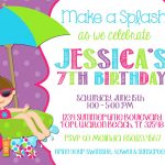 Free Birthday Party Invitations Card Printable Glamours Children   Free Printable Polka Dot Birthday Party Invitations