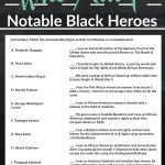 Free Black History Month Worksheet + A Reading List | Internship   Free Printable Black History Month Word Search
