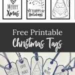 Free Black & White Christmas Gift Tags | Crafts Ideas   Christmas Gift Tags Free Printable Black And White