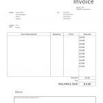 Free Blank Invoice Templates   Pdf | Eforms – Free Fillable Forms   Free Printable Blank Invoice
