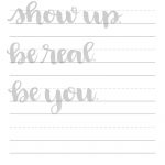 Free Brush Lettering Practice Sheet | Lettering | Pinterest | Brush   Modern Calligraphy Practice Sheets Printable Free