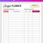 Free Budget Planner Printable   Printable Finance Planner | Home   Free Printable Budget Planner
