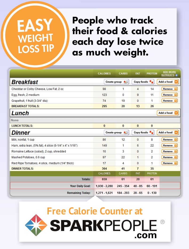 printable calorie tracker