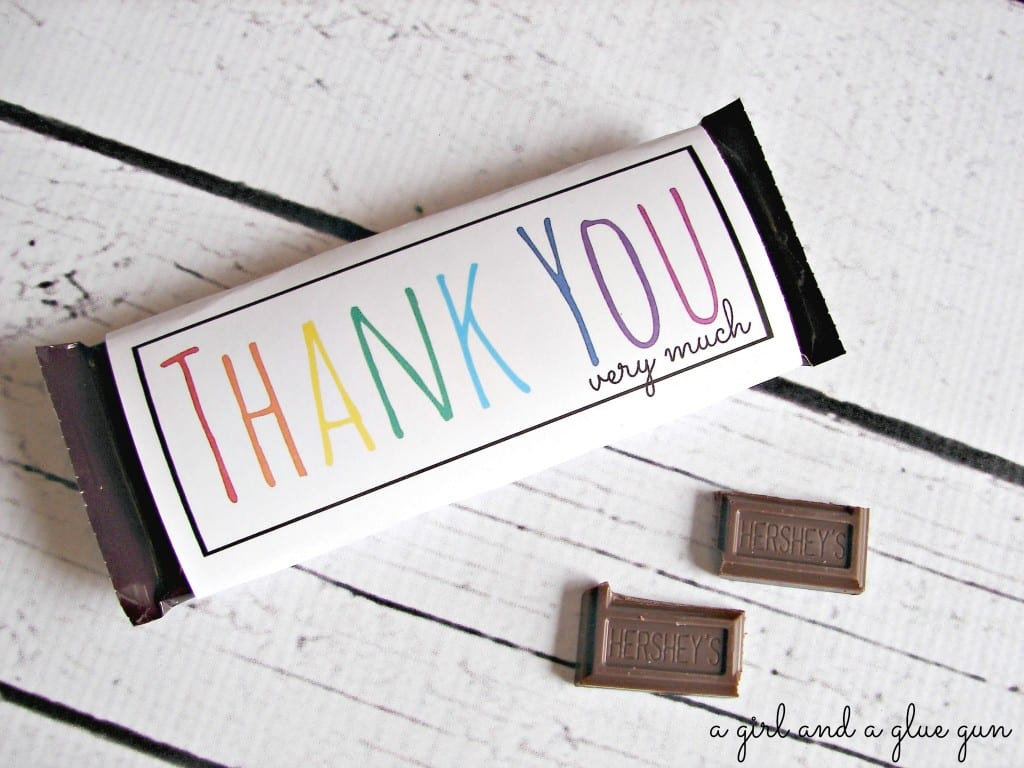 Free Candy Bar Wrapper Thank You (And Congrats) Printables! - A Girl - Free Printable Hershey Bar Wrappers