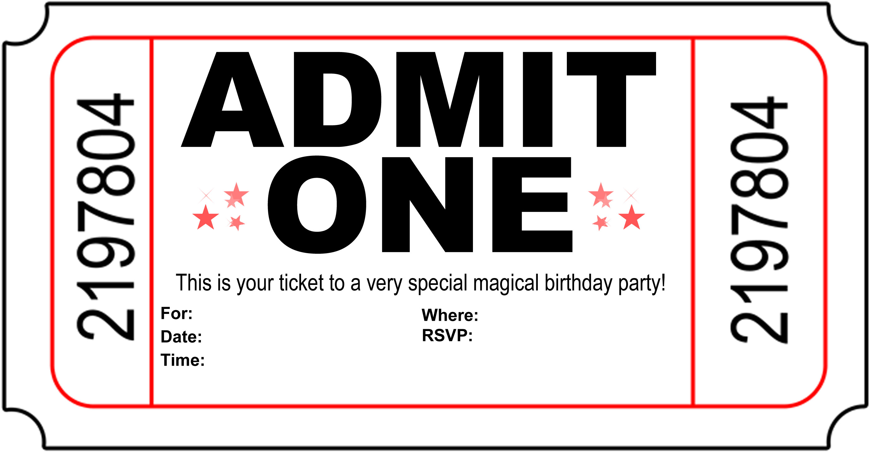 Free Carnival Ticket Invitation Template, Download Free Clip Art - Free Printable Invitations Templates