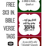 Free Christmas Bible Verse Printable Tagsshalana | Digital   Free Printable Bible Verse Labels
