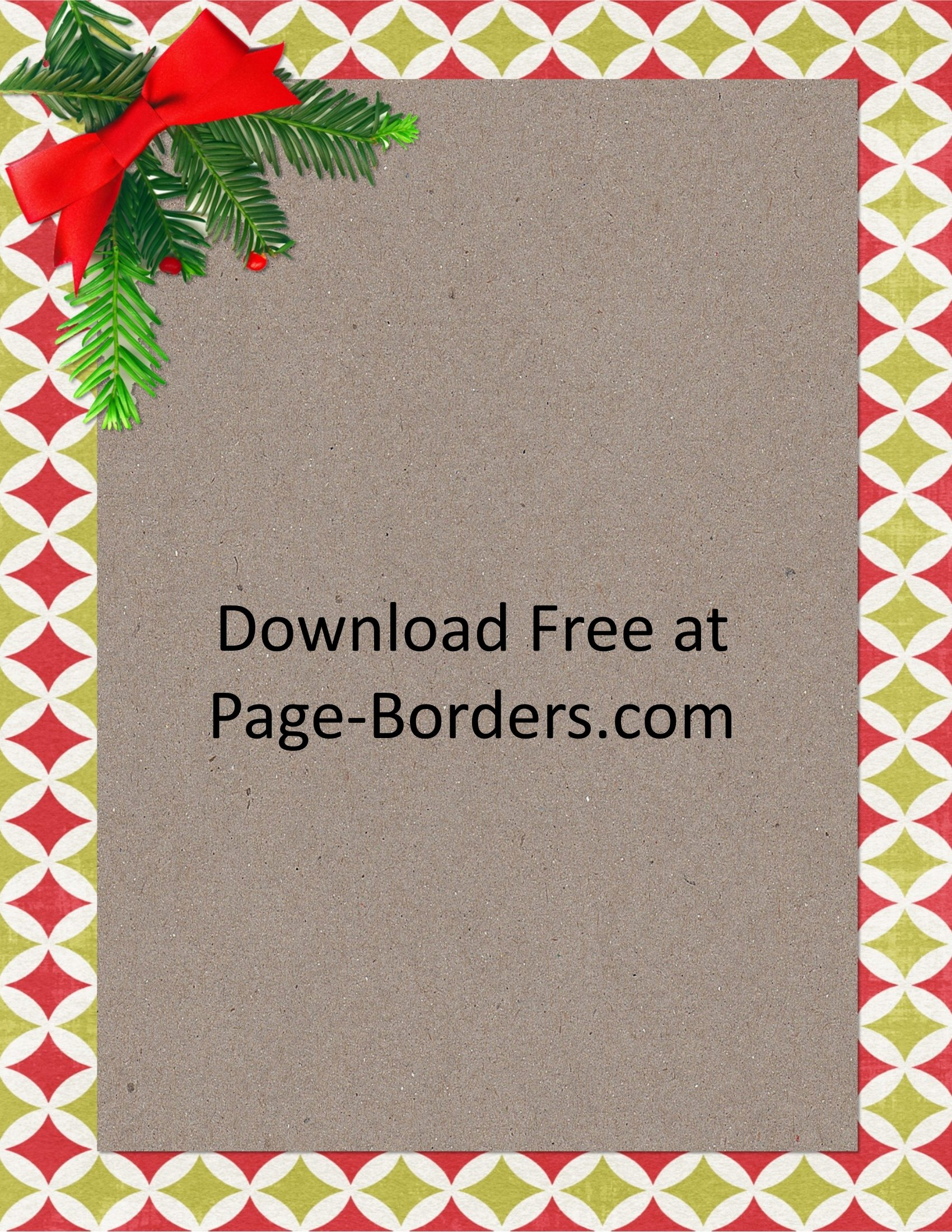 Free Christmas Border | Customize Online | Personal &amp;amp; Commercial Use - Free Printable Christmas Border Paper