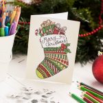 Free Christmas Coloring Card   Sarah Renae Clark   Coloring Book   Create Your Own Free Printable Christmas Cards