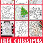 Free Christmas Coloring Pages For Adults And Kids   Happiness Is   Free Printable Christmas Pictures
