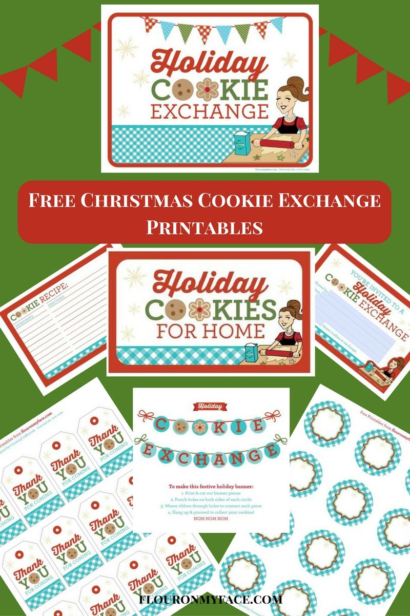 Free Christmas Cookie Exchange Printables - Flour On My Face - Free Christmas Cookie Exchange Printable Invitation