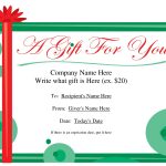 Free Christmas Gift Certificate Templates | Ideas For The House   Free Printable Christmas Gift Cards