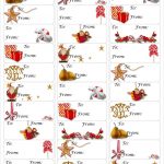 Free Christmas Gift Tag Printable ~ Print Either On Card Stock & Cut   Free Printable Holiday Gift Labels