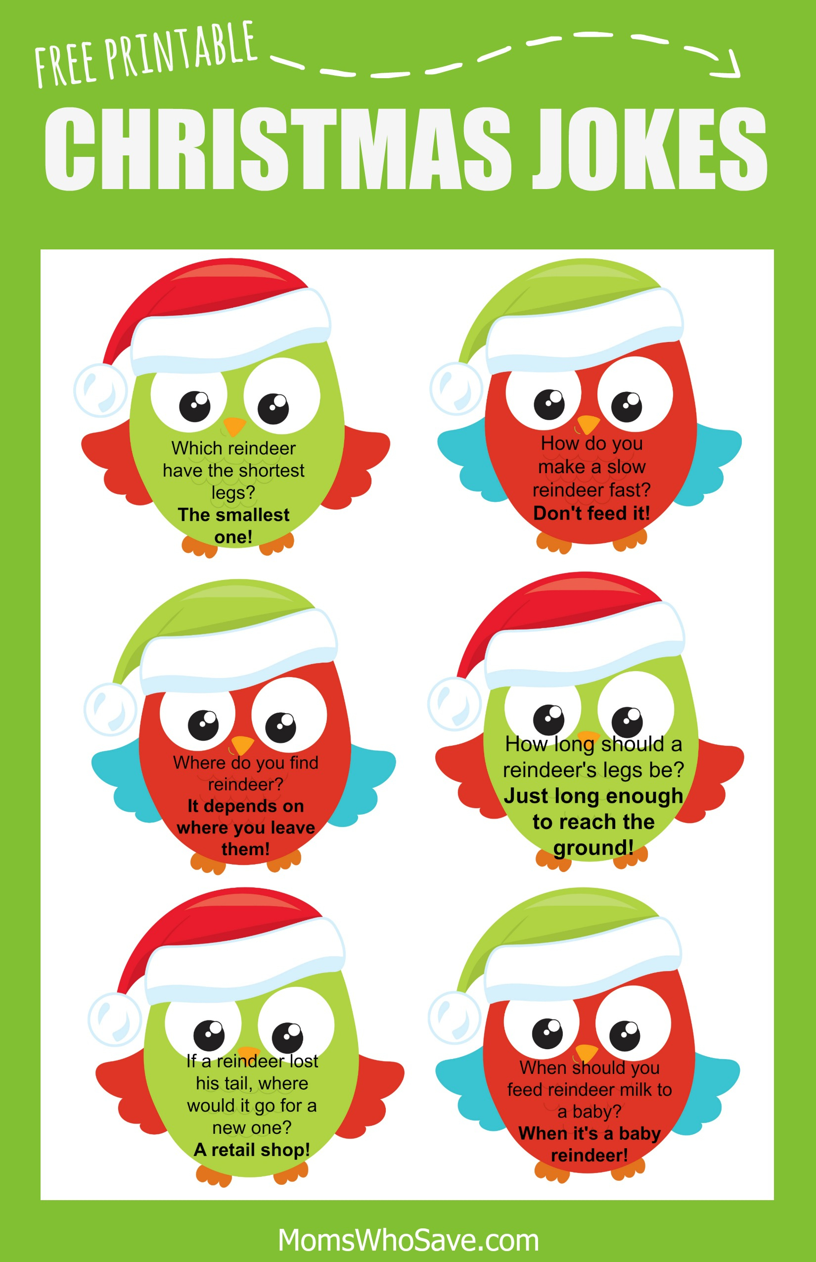 Free Christmas Lunch Box Jokes Printable | Momswhosave - Free Printable Jokes For Adults