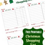 Free Christmas Shopping List Printable: Get Organized!   Must Have Mom   Free Printable Christmas List