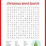 Free Christmas Word Search Printable Worksheet With 20 Christmas   Free Printable Christmas Word Games