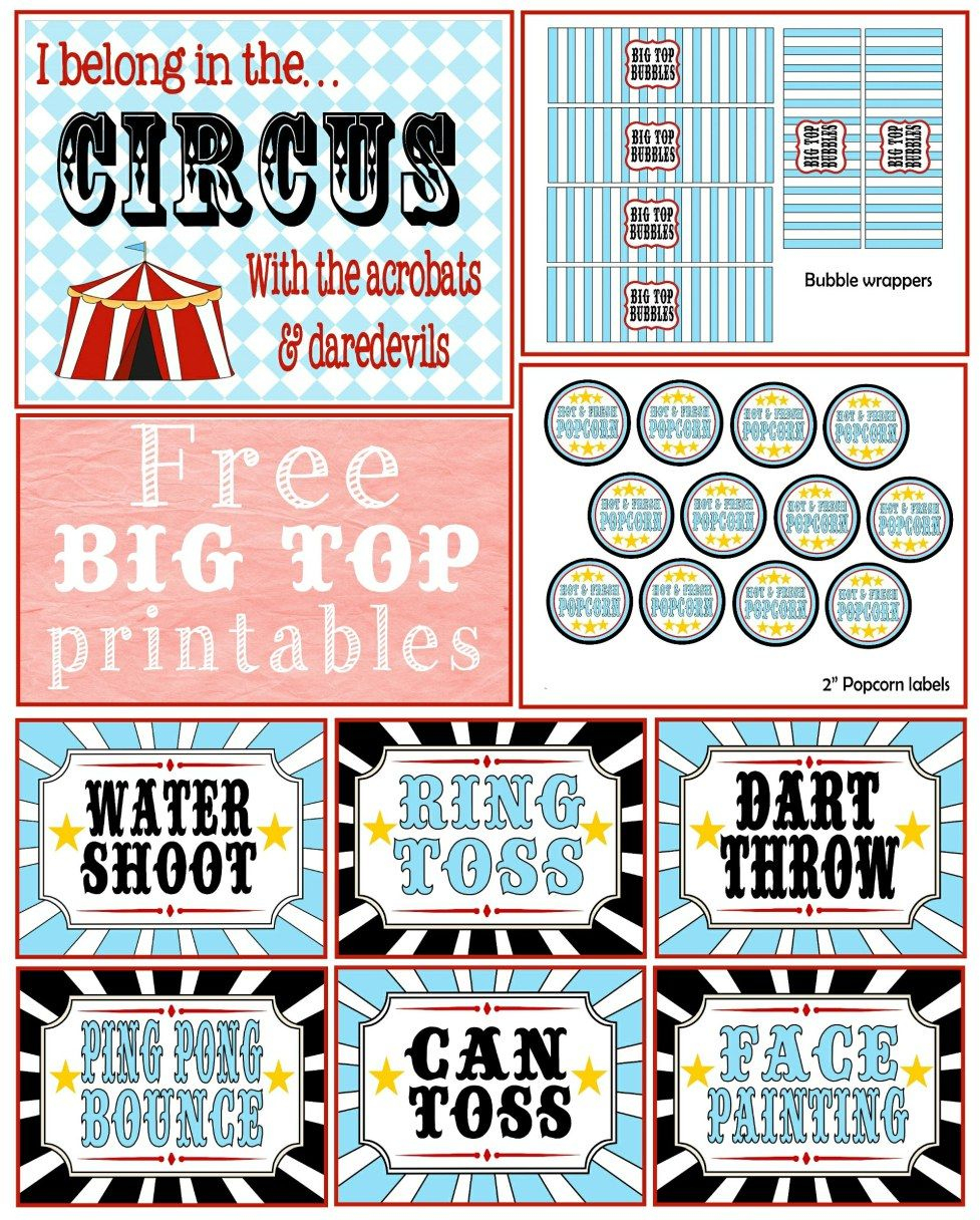 Free} Circus Printable | Circus/carnival | Pinterest | Circus Party - Free Printable Carnival Decorations