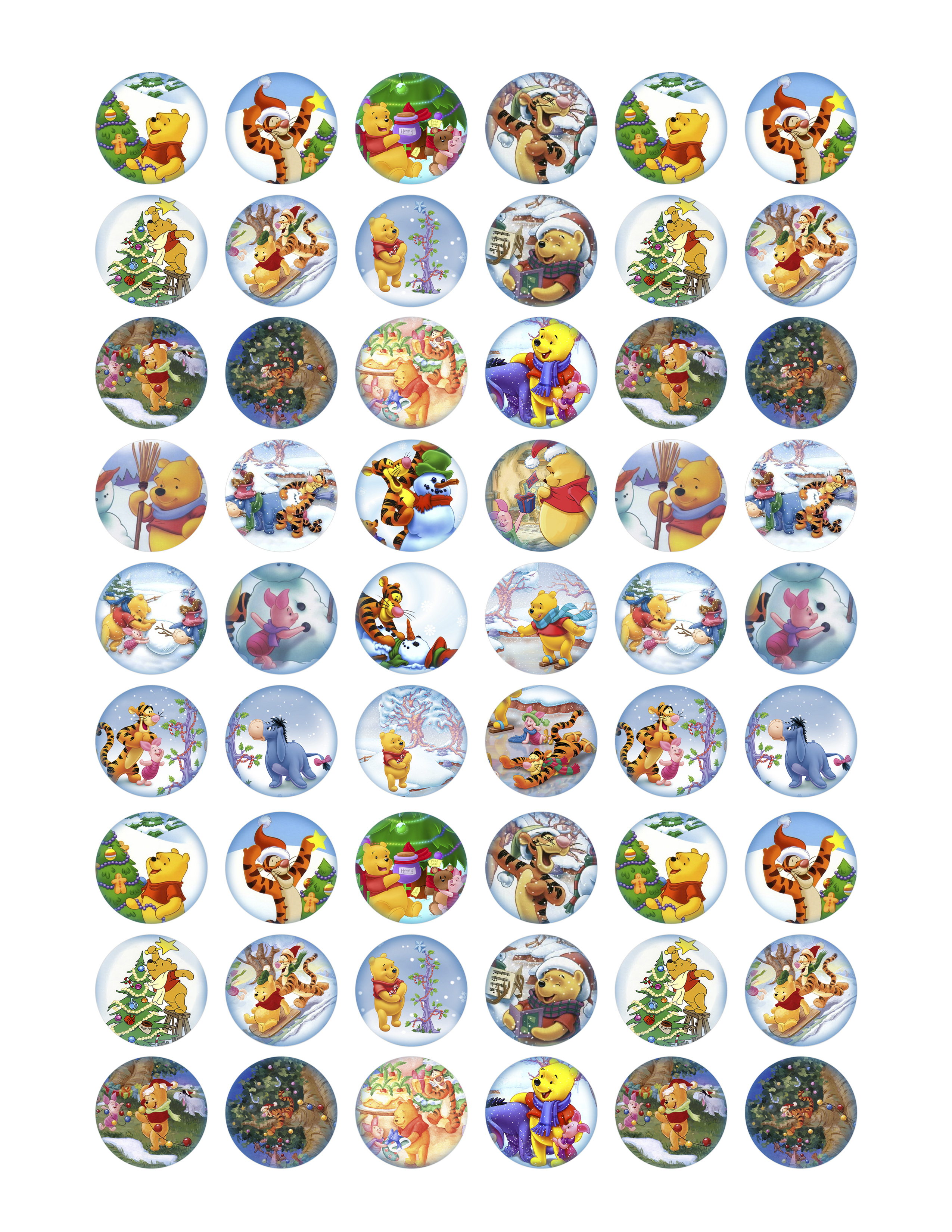 Free Collage Sheets | Bottlecap4U - Free Printable Cabochon Templates