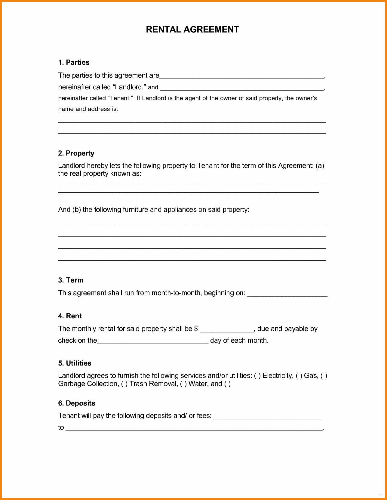 Free Commercial Lease Agreement Forms To Print Fresh 13 Fresh Free - Free Printable Basic Rental Agreement