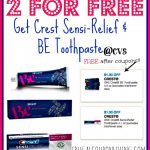 Free Crest Sensi Relief And Free Be Toothpastes With Printable   Free Printable Crest Coupons