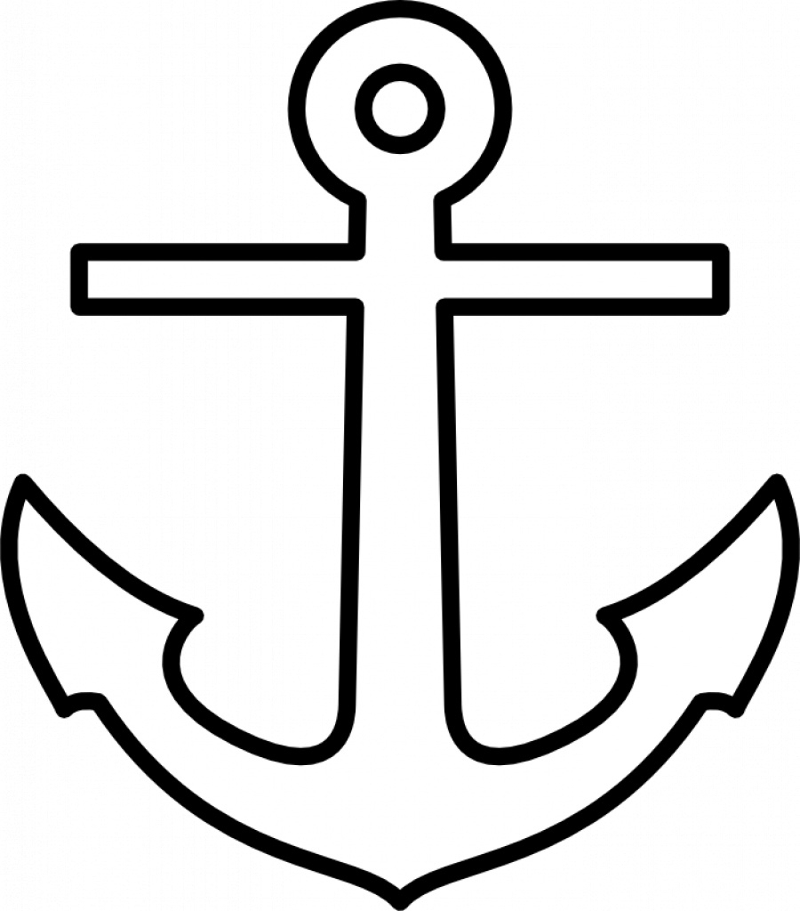 Free Cross Anchor Clipart Pertaining To Free Printable Anchor - Free Printable Anchor Template