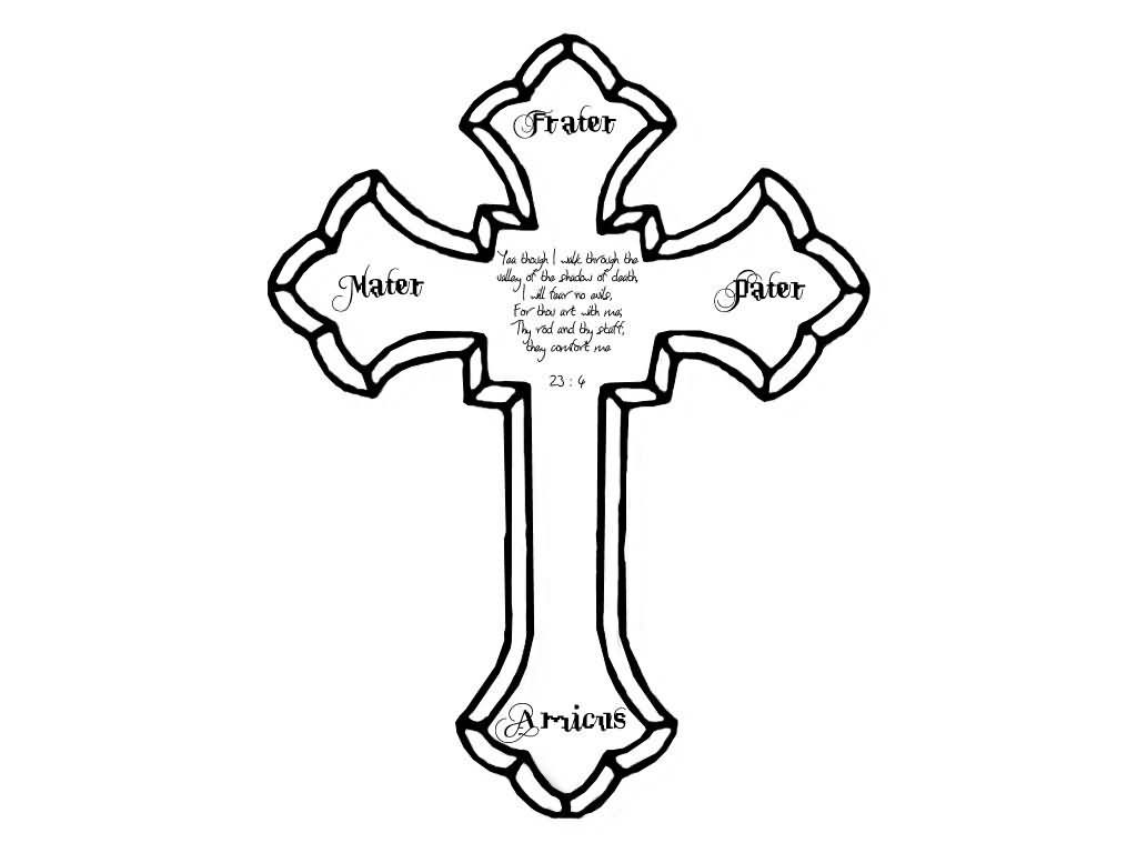 Free Cross Outline, Download Free Clip Art, Free Clip Art On Clipart - Free Printable Cross Tattoo Designs