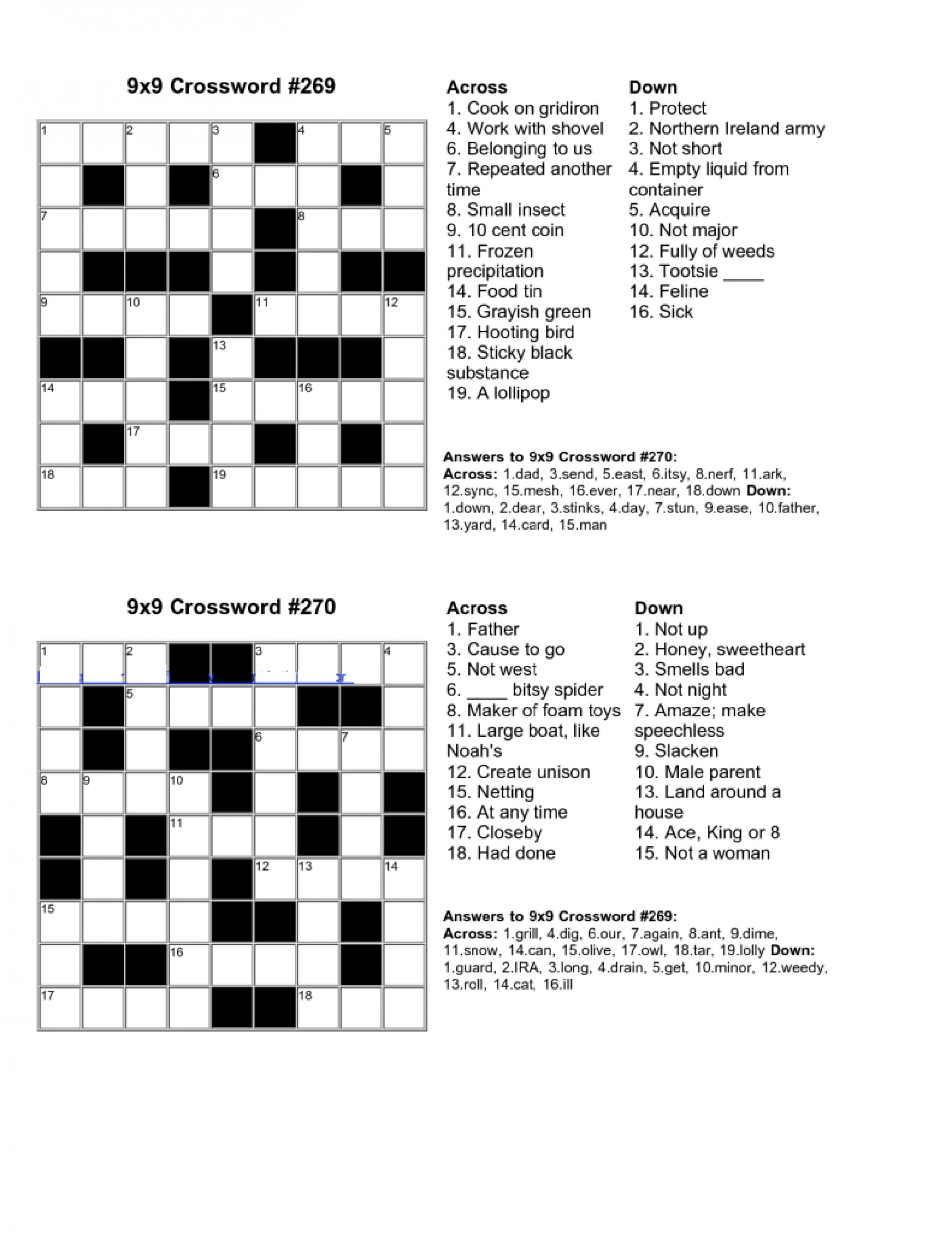 crossword puzzles maker free printable