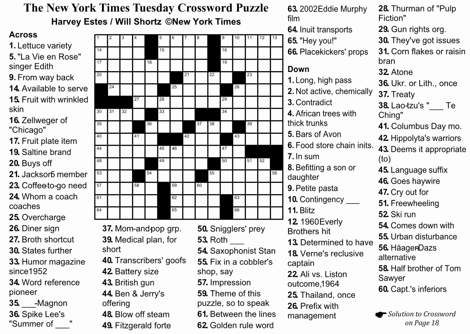 Free Crossword Puzzles Printable Or New York Times Crossword Puzzle - Free Crossword Puzzle Maker Printable