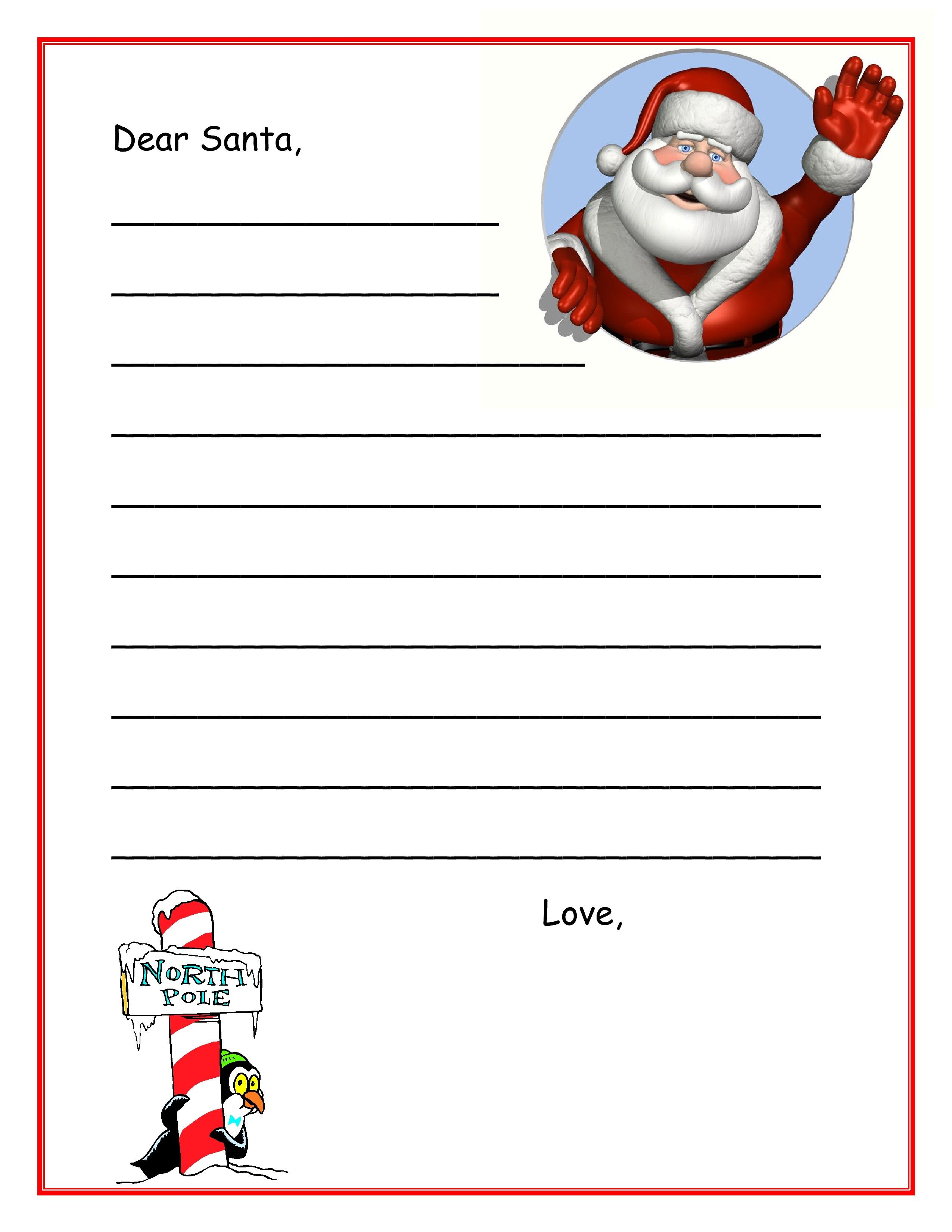 Free Dear Santa Letter Template Download | Posters For The Walls - Free Printable Dear Santa Stationary
