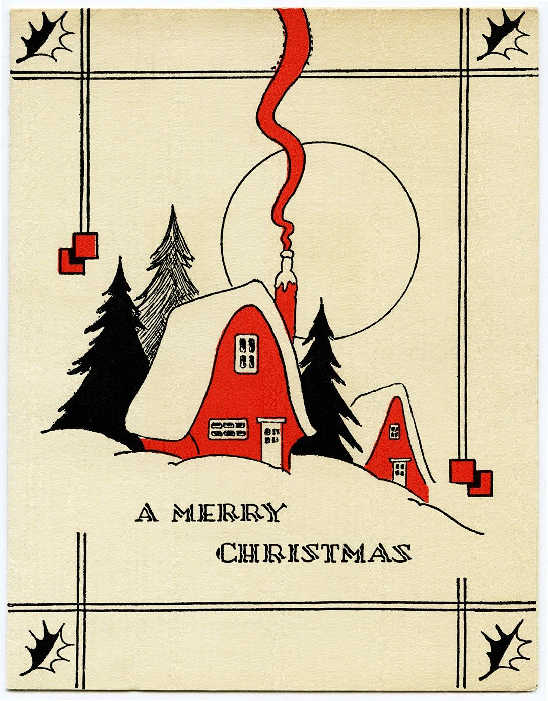 Free Digital Download, Free Printable Retro Christmas Card, Beige - Christmas Cards Download Free Printable