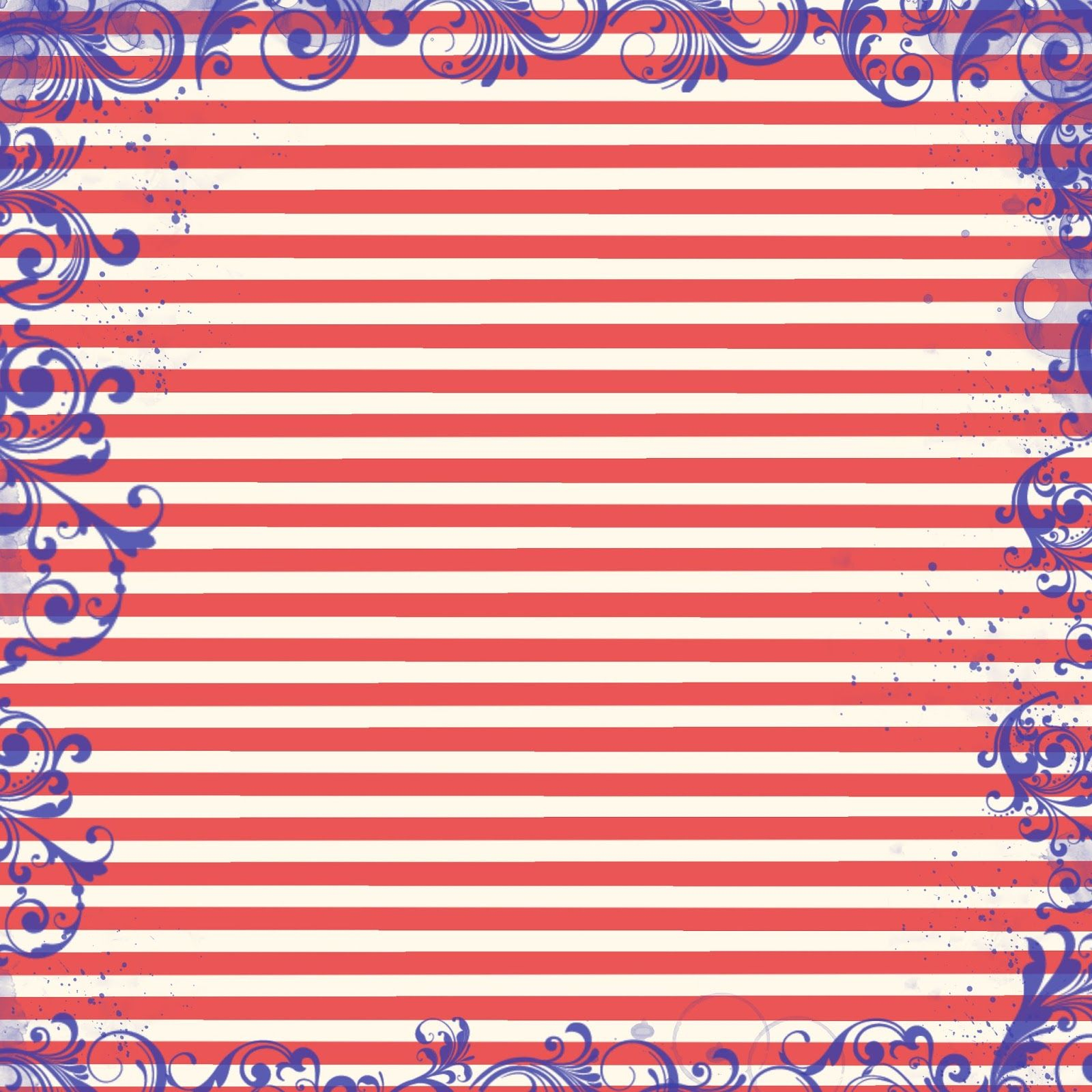 Free Digital Scrapbook Paper - Patriotic Red, White, And Blue - Free Printable Patriotic Scrapbook Paper