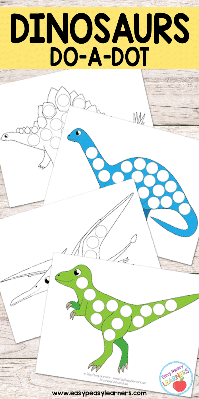 Free Dinosaurs Do A Dot Printables - Easy Peasy Learners - Do A Dot Art Pages Free Printable