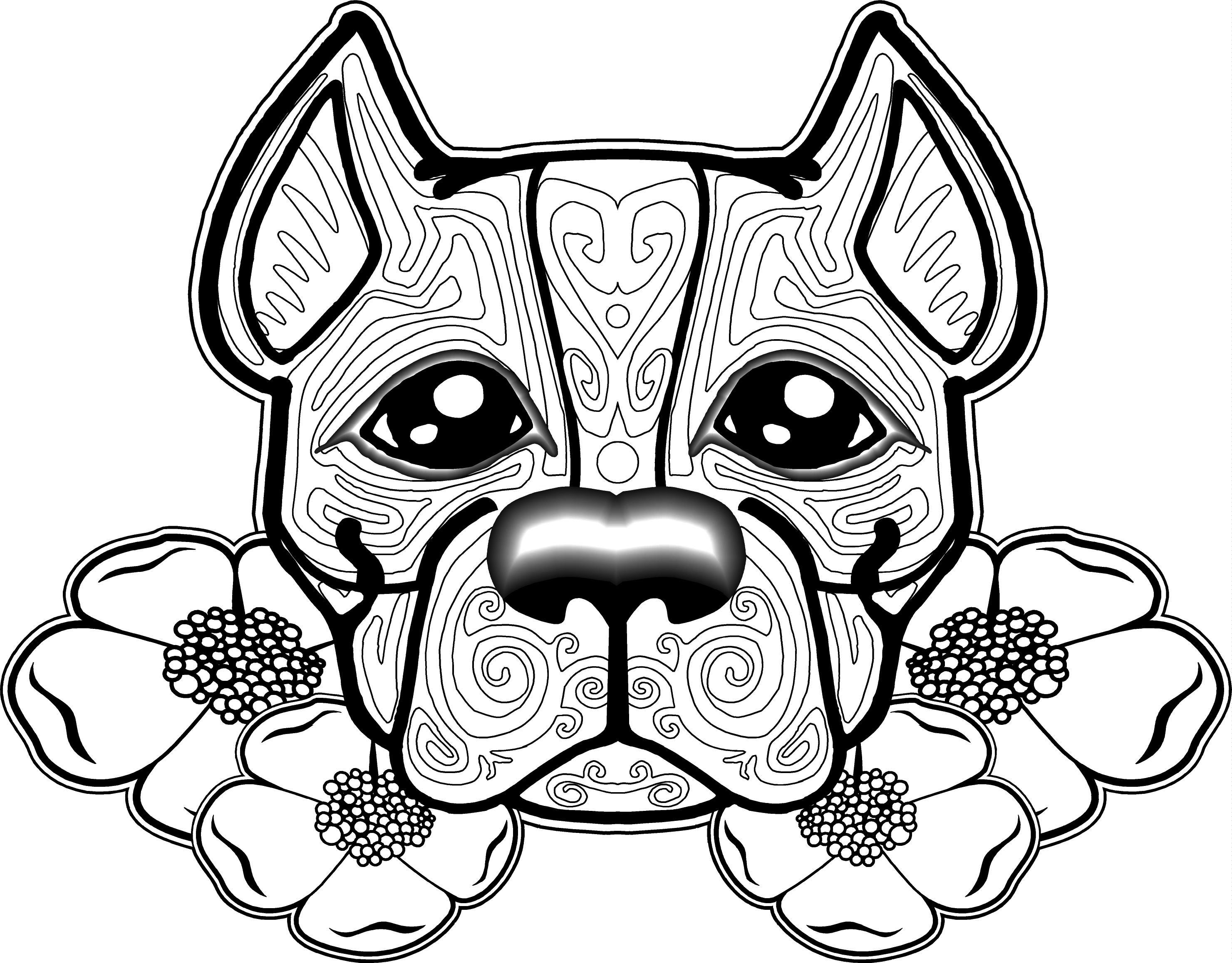 Free Dog Coloring Pages For Adults | Free Printable Coloring Pages - Colouring Pages Dogs Free Printable