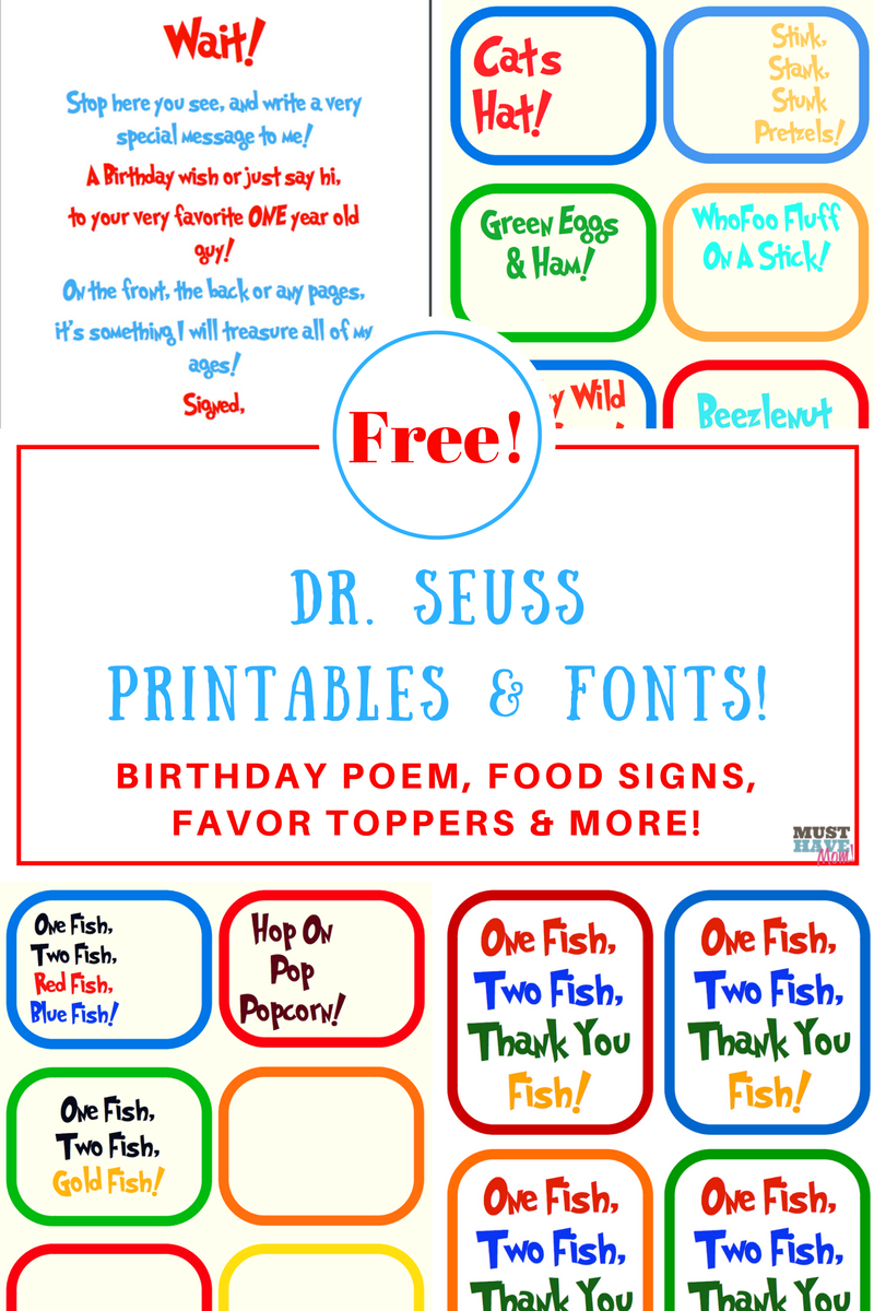 Free Dr Seuss Printables Fonts Free Printable Custom Signs Free