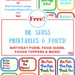Free Dr. Seuss Printables & Fonts!   Free Printable Party Signs