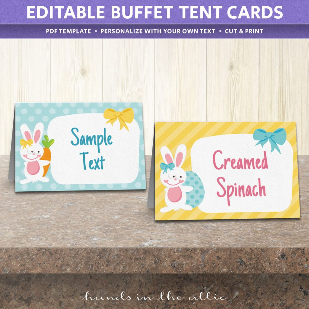 Free Easter Party Food Labels | Printable Download | Hands In The Attic - Free Printable Buffet Food Labels