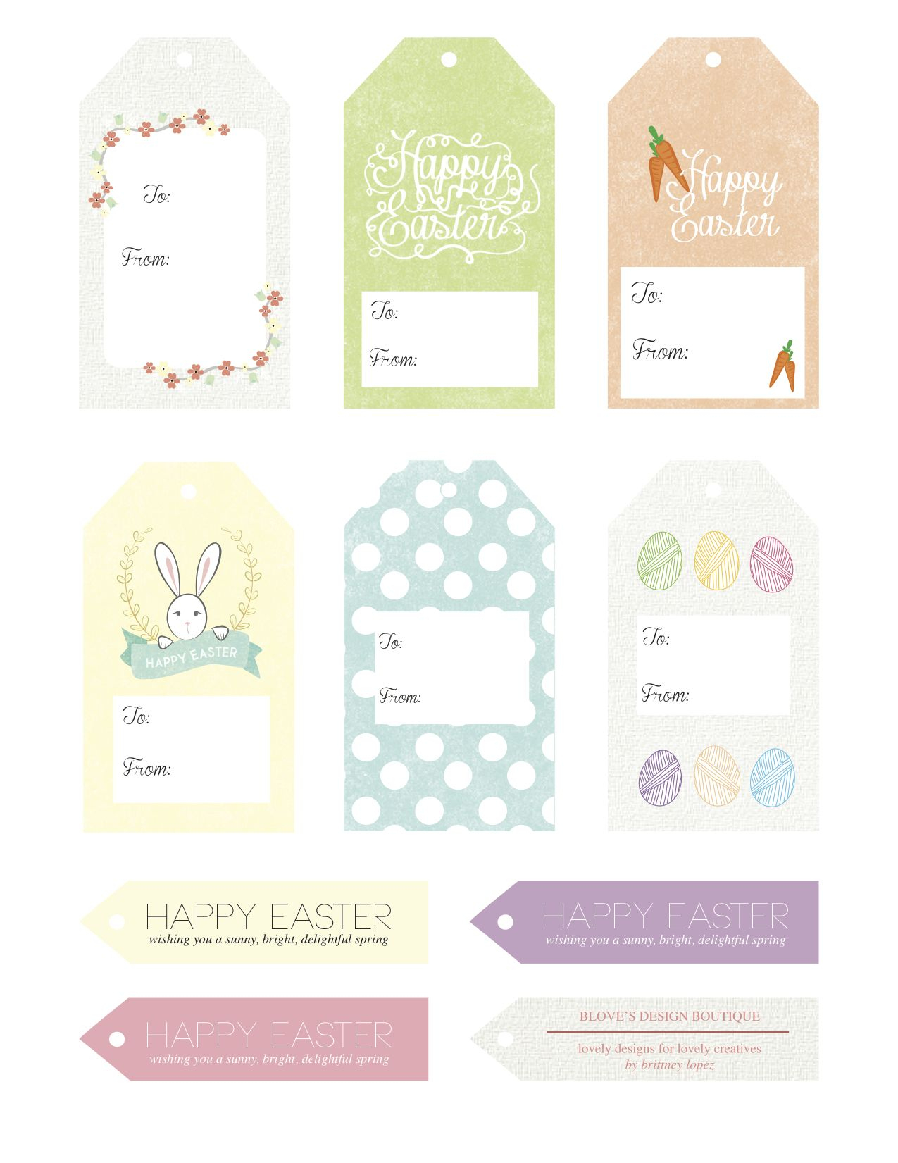 Free Easter Printables! Adorable Gift Tags. | Diy | Pinterest - Free Printable Easter Tags
