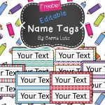 Free Editable!! Chevron, Dots Or Rainbow.simple Name Tags Type In   Free Printable Name Labels For Kids